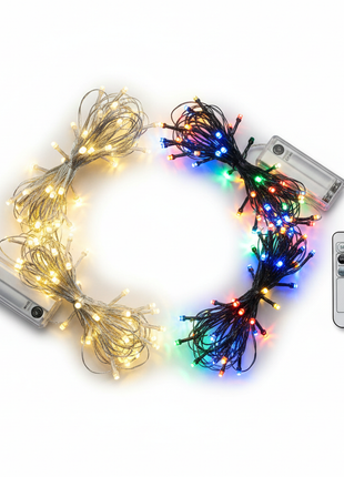 LED string fairy lights for party decoration in warm white and multicolor