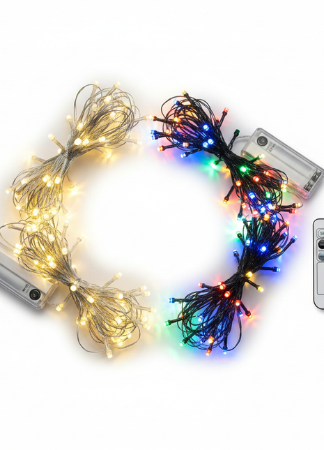 LED Party String Lights – 33ft Multicolor with Remote