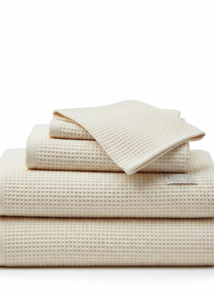 Premium Waffle Weave Bath Towel Set