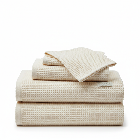 Premium Waffle Weave Bath Towel Set