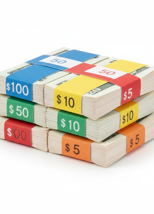 Currency Straps Assorted - 1000 Pack