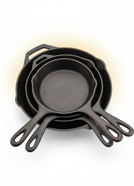 Cast Iron Skillet Set (3-Piece)