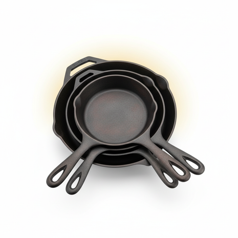 Cast Iron Skillet Set (3-Piece)
