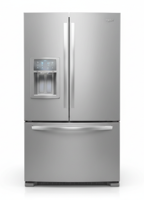 French Door Stainless Steel Refrigerator with Water Dispenser