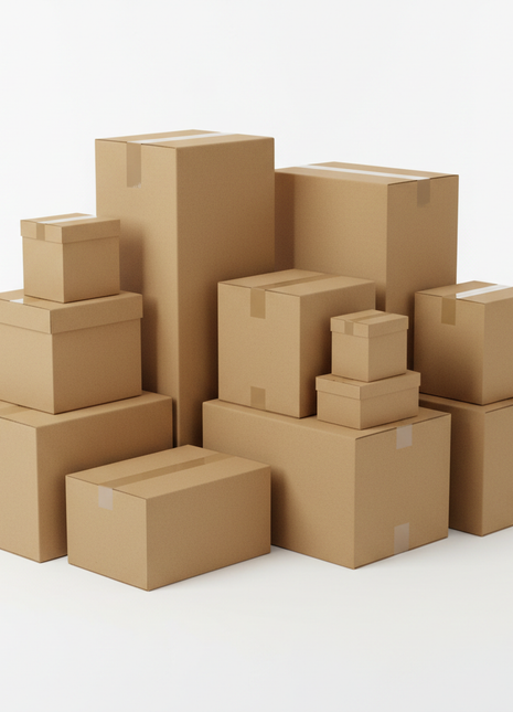 Corrugated Cardboard Shipping Boxes - Multi-Size Pack (25 Count)