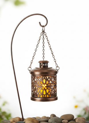 Outdoor Solar Hanging Lantern – Decorative Garden Light