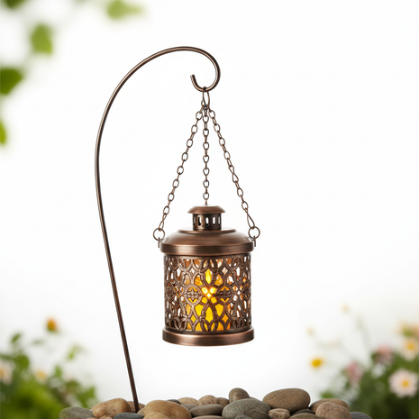 Outdoor Solar Hanging Lantern – Decorative Garden Light