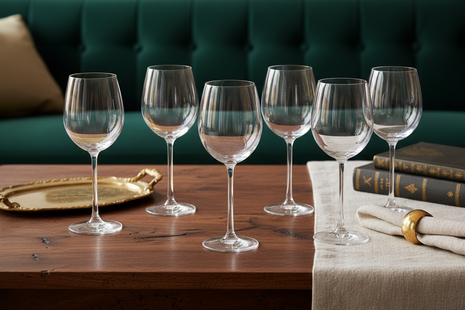 Lumière Crystal Wine Glass Set (Set of 6)
