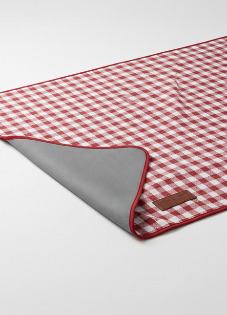 Waterproof Picnic Blanket - Red & White Gingham