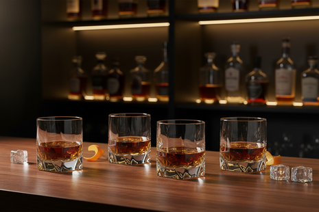 Obsidian Whiskey Rocks Glass Set (Set of 4)