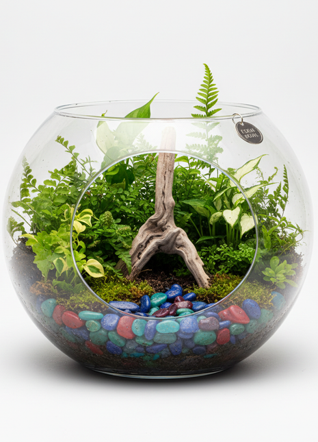 Open Bowl Tropical Fern Terrarium