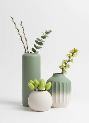 Spring Ceramic Vase Set of 3