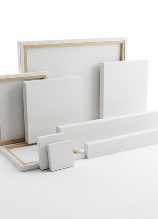 Stretched Canvas Panels - 6-Pack Blank Artist Canvases (8x10, 11x14, 16x20)