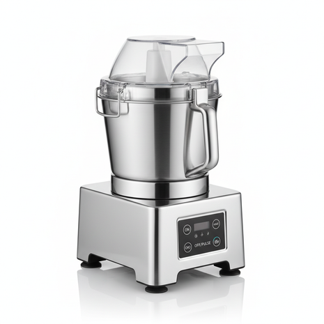 Commercial food processor with stainless steel bowl