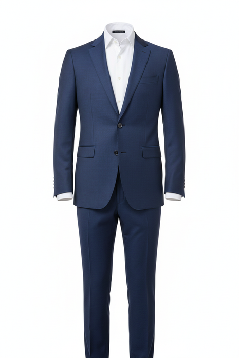 Navy Blue Slim Fit Two-Piece Suit