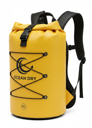 Waterproof Dry Bag Backpack 20L - Bright Yellow