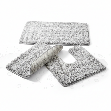 Non-Slip Bathroom Rug Set (2-Piece)
