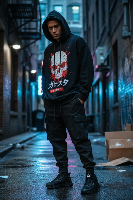 Blackout Hoodie & Cargo Jogger Set