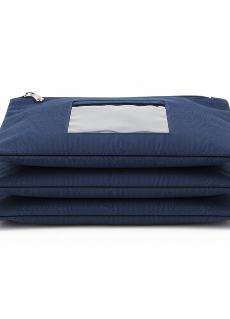 Bank Deposit Bags - Navy Blue