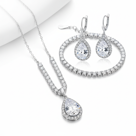 Close-up detail of rose gold floral pendant necklace