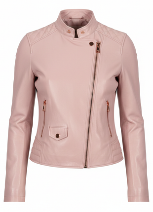 Blush Moto Leather Jacket