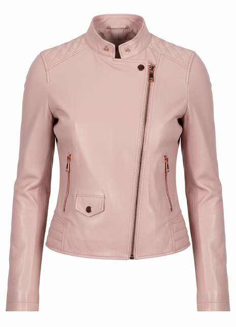 Blush Moto Leather Jacket