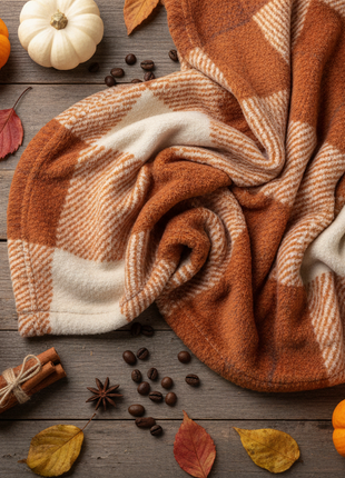 Pumpkin Spice Throw Blanket