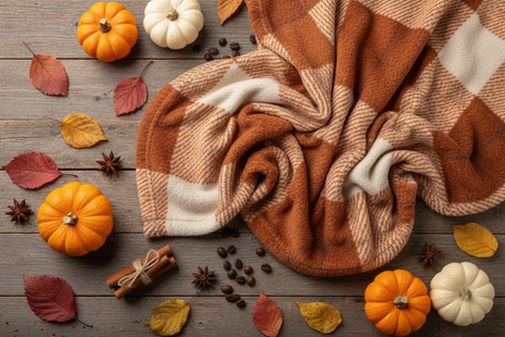 Pumpkin Spice Throw Blanket