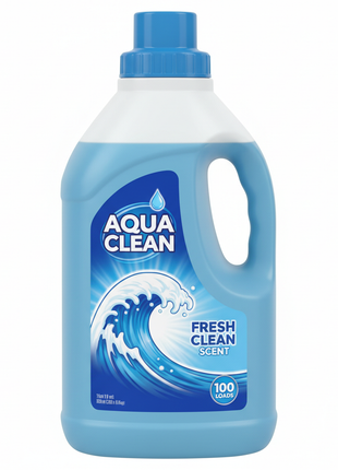 Large jug of fresh clean liquid laundry detergent 100 loads