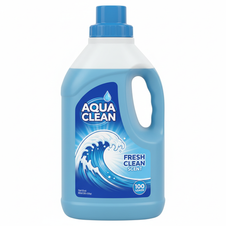 Large jug of fresh clean liquid laundry detergent 100 loads