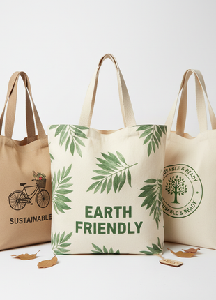 Reusable Canvas Shopping Totes