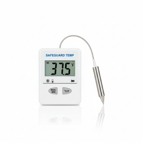 Commercial Refrigerator Thermometer - Digital Temperature Monitor