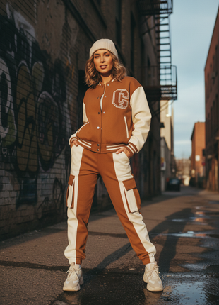 Varsity Luxe Bomber & Cargo Set