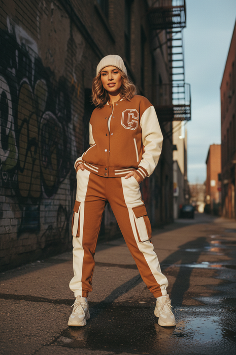 Varsity Luxe Bomber & Cargo Set