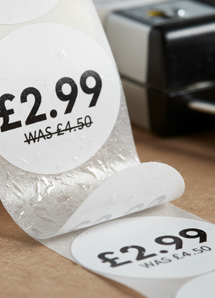 Adhesive Price Label Stickers