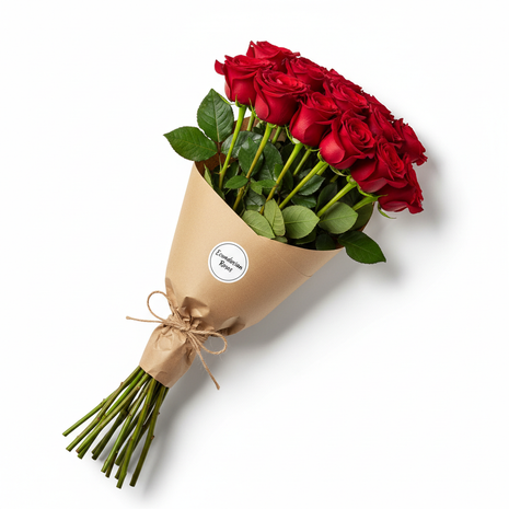 Ecuadorian Long-Stem Roses — Fresh-Cut Dozen Bouquet