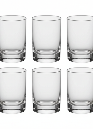 Glass Drinking Tumbler Set (Set of 6)