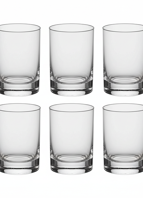 Glass Drinking Tumbler Set (Set of 6)