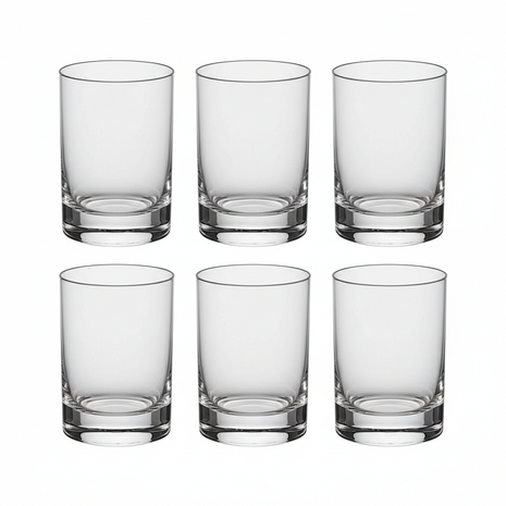 Glass Drinking Tumbler Set (Set of 6)