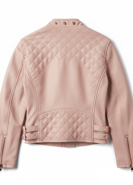Blush Moto Leather Jacket
