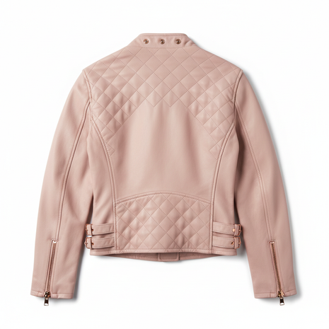 Blush Moto Leather Jacket
