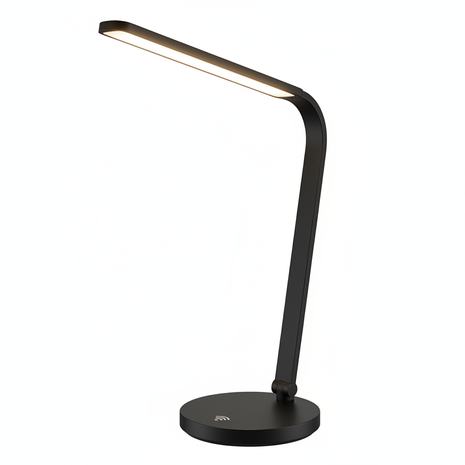 LED Desk Lamp with Wireless Charging Pad base, matte black
