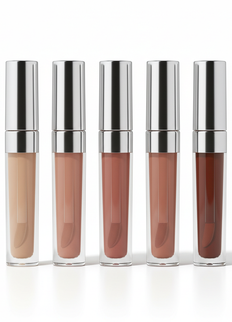 Nude Lip Gloss Collection – 6 Shades