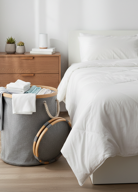 Collapsible Laundry Hamper - Large Fabric Basket