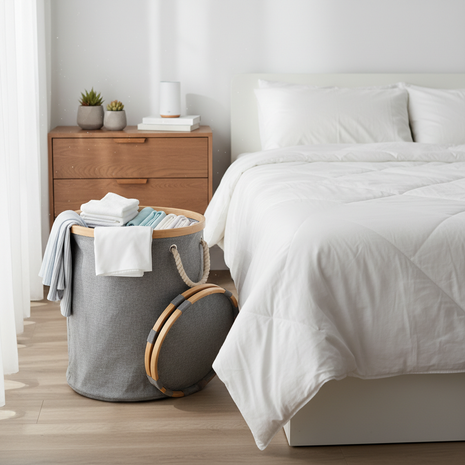 Collapsible Laundry Hamper - Large Fabric Basket