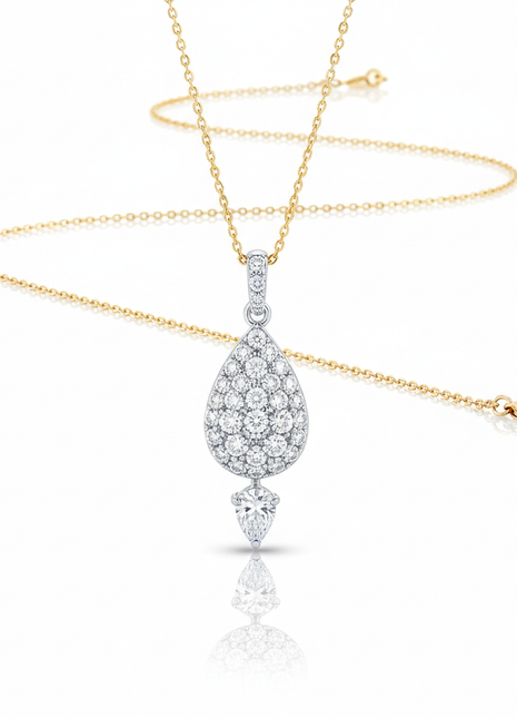 Diamond Teardrop Pendant Necklace