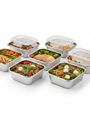 Stainless Steel Meal Prep Containers (5-Pack)