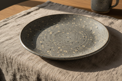 Artisan Speckled Stoneware Plate Set