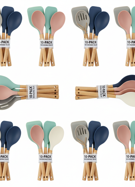 Wholesale Silicone Kitchen Utensil Sets (10-Pack)