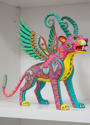 Mexican Alebrije Folk Art Figurine – Hand-Painted Fantasy Animal